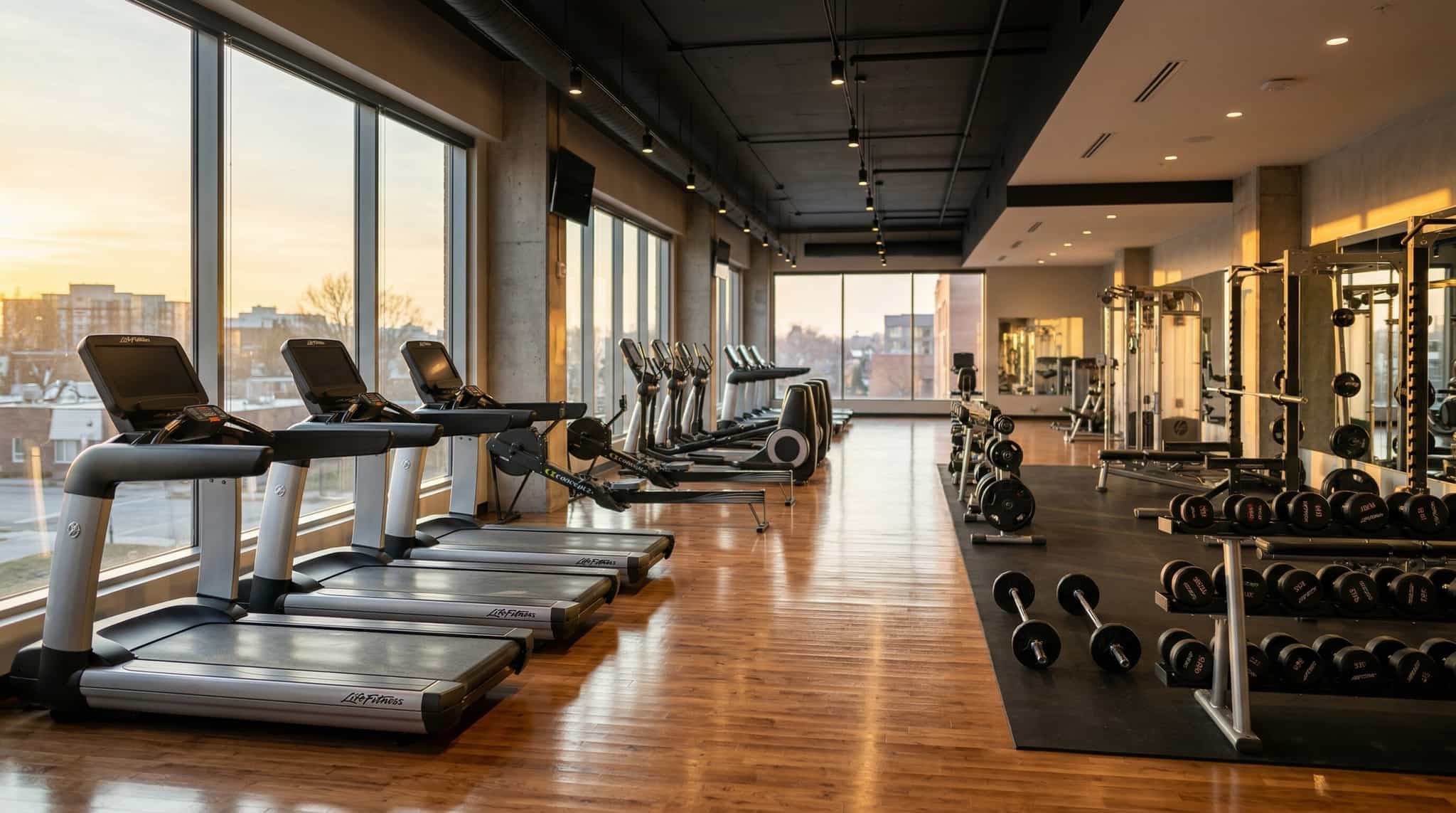 Leeres Fitnessstudio mit Geräten — Kündigung des Vertrags